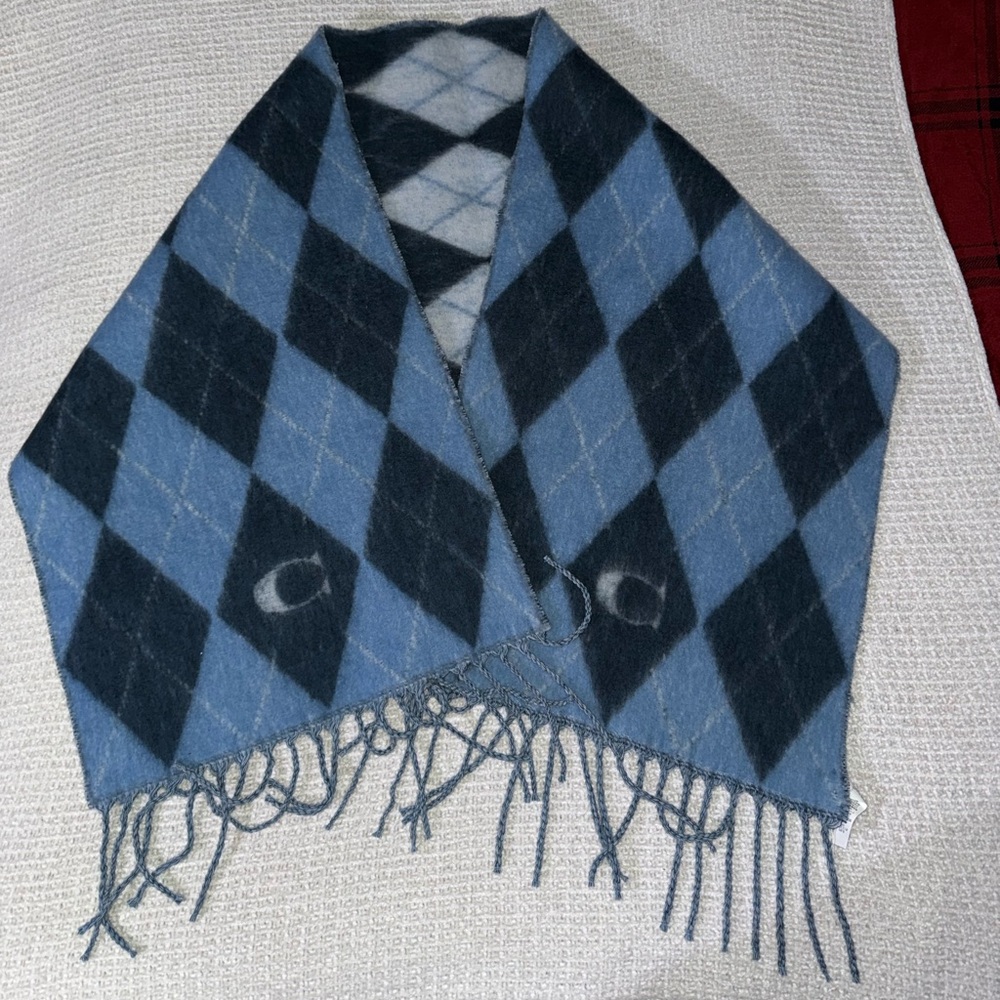 Coach Oversized Muffler Wrap Scarf In Light Mist Blue Gray One Size